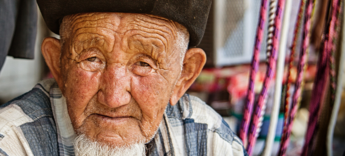 Market trader in Osh, Kyrgyzstan